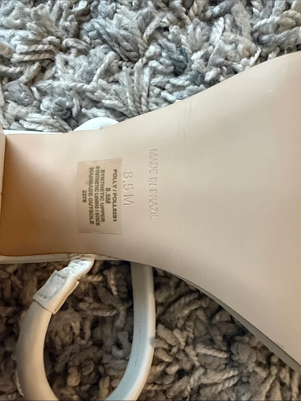 Steve Madden White Double-Strap Square Toe Heeled Sandals